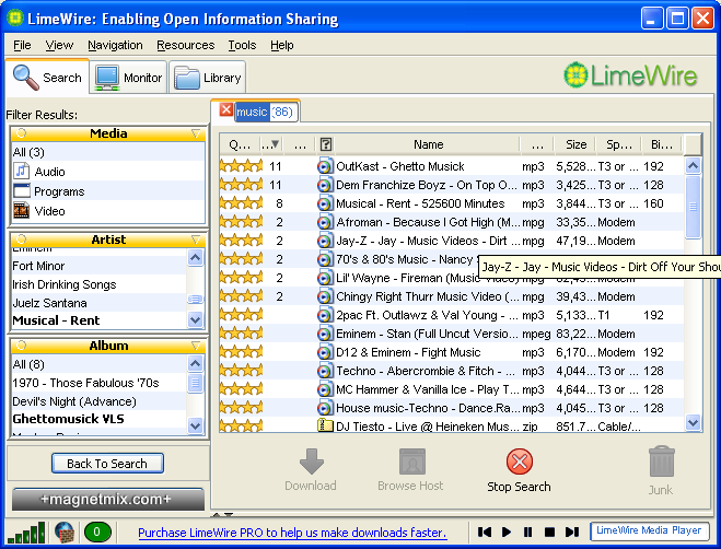 limewire free music download windows 10